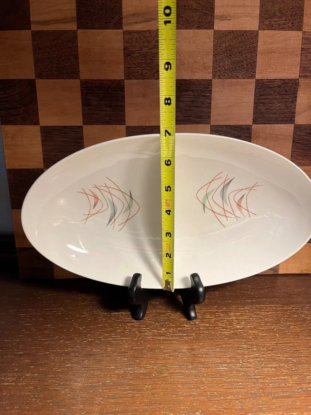 Fransiscan Whiteware Swing Time Divided Bowl A645, crazing